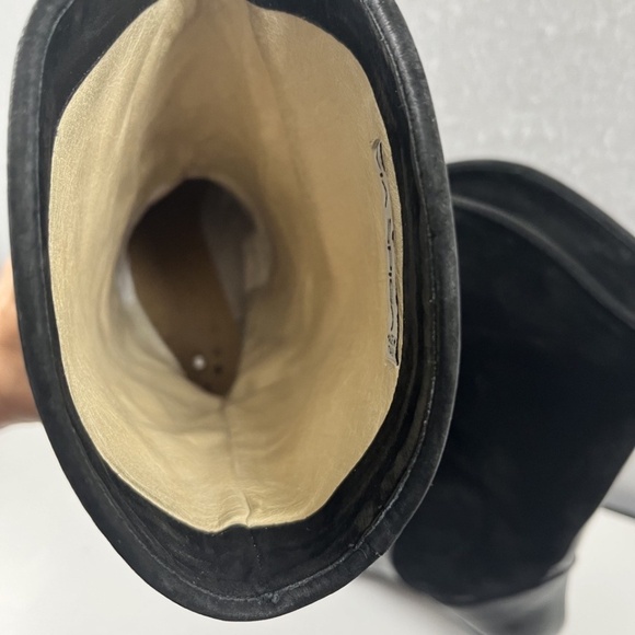 Via Spiga Ladies Italian Made Western Black Pull-on Boots Re-bottomed - Picture 8 of 12